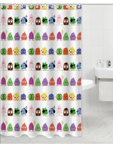 CORTINA  BAÃO  POLIESTER  FUNNY  200X200  CM  552350200200