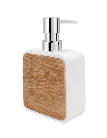 DOSIFICADOR  JABON  BLANCO-MADERA  -  NORDIC