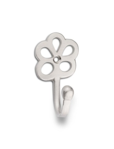 PERCHA  LATON  FLOR  NIQUEL/SATIN  66X36X35MM  3752-7