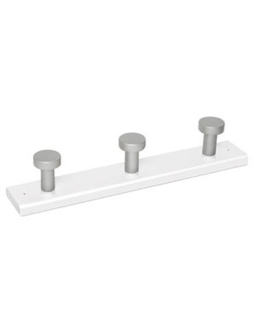PERCHA  MADERA  3P  CROMO  B.BLAN  -  913BLCV3