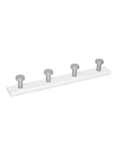 PERCHA  MADERA  4P  CROMO  B.BLAN  -  913BLCV