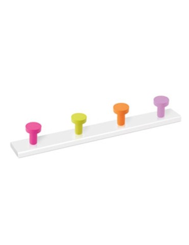 PERCHA  MADERA  4P  COLORES  B.BCA  -  913SUV