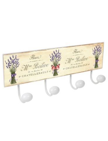 PERCHA  PORCELANA  4P  LAVANDAS  40X70CM  9063B35