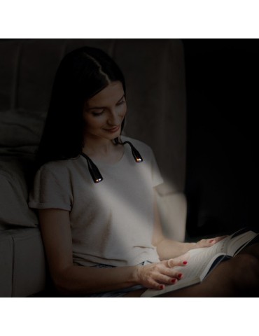 LAMPARA  LUZ  LED  LECTURA  CUELLO  NEGRA  -  BXLAMP03N