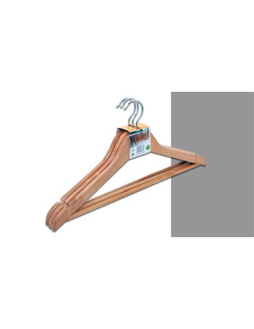 PERCHA  MADERA  FORMA  SET-3  -  7323