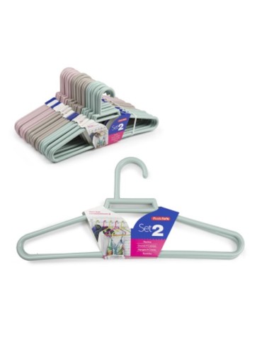 PERCHA  PLASTICO  SET-2  41,5X19  CM  122011A