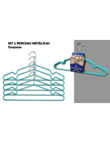 PERCHA  METAL  ANTIDES.  SET-5  AZ  -  7306