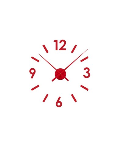 RELOJ  PARED  PEGATINA  ROJO  -  16660122