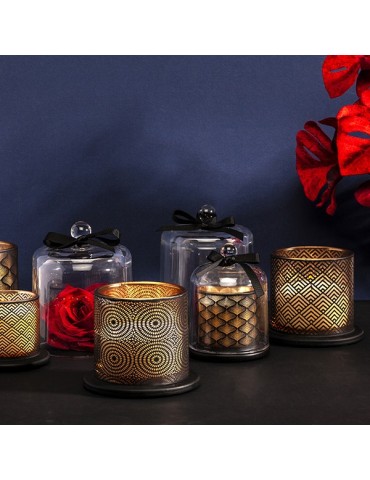 VELA  C/CAMPANA  CRISTAL  SURT  8,5  CM  BO5299