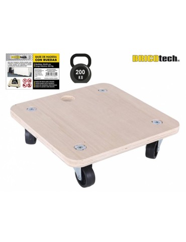 SOPORTE  BASE  MADERA  C/RUEDAS  30X30  CM  BY01012467680