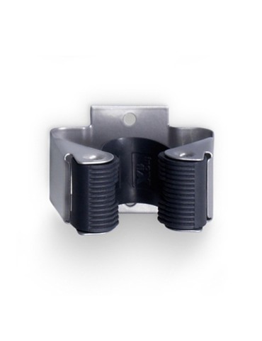 SUJETA  ESCOBAS  BL.2  CROMO  MATE  -  2055-7