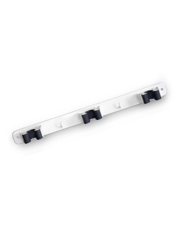 SUJETA  ESCOBAS  TRIPLE  BLANCO  -  3034-2