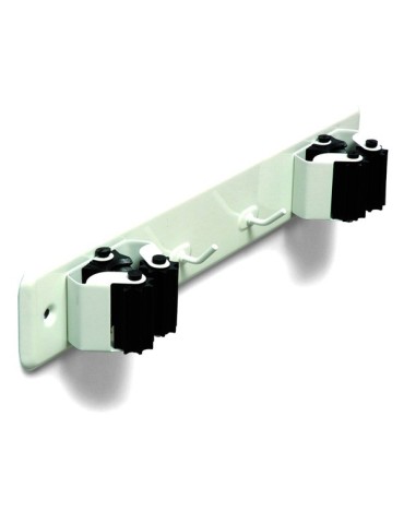 SUJETA  ESCOBAS  DOBLE  BLANCO  -  B70650D