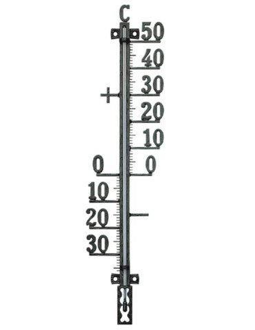 TERMOMETRO  METAL  FORJADO  NEGRO  42  CM  12,5002,01