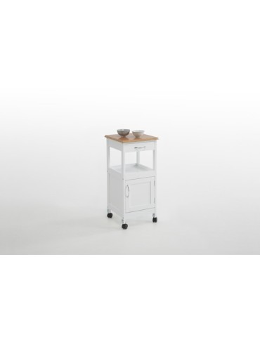 CARRO  COCINA  1  PUERTA  BCO/MAD  76X37X37CM  28004