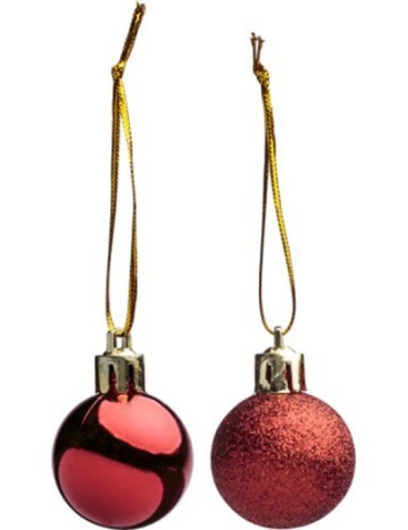 BOLA  NAVIDAD  ROJO  SET-17  3  CM  SI+G5507