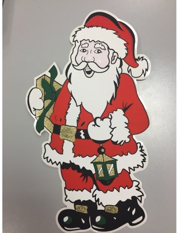 PVC  ELECTROSTATICO  PAPA  NOEL  340X470  MM  388