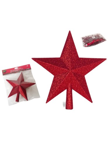 ESTRELLA  PUNTA  ARBOL  ROJA  20  CM  BGEU-2359