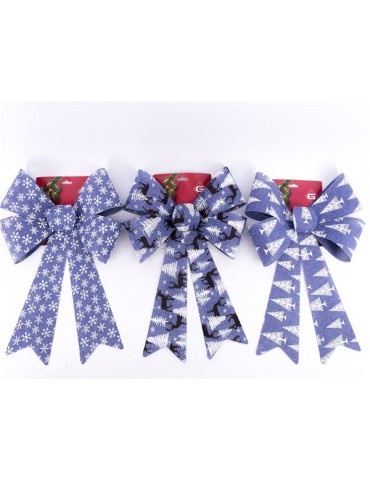 LAZO  AZUL  NAVIDAD  SURTIDOS  28X43  CM  8430540677509