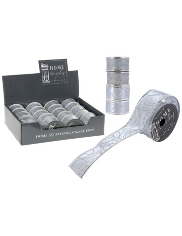 CINTA  ORGANZA  SATEN  PLATA  270X3,8CM  767510710