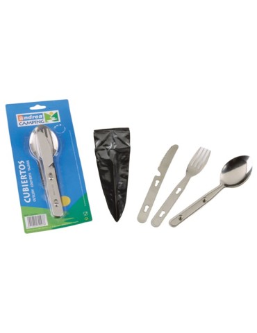 CUBIERTOS  CAMPING  INOX  17,5  CM  720200