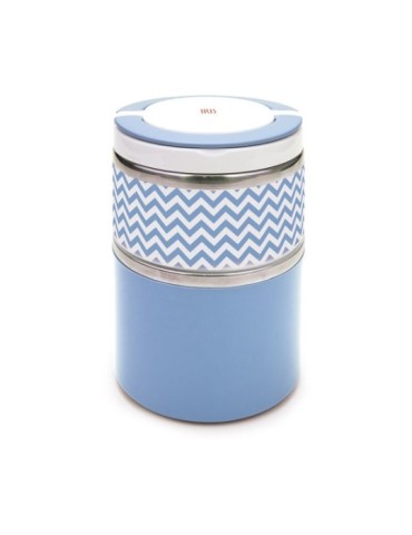 TERMO  SOLIDO  INOX  AZUL  0,9  L  8341-I