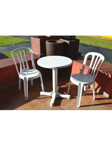 MESA  BALCON  REDONDA  BLANCA  60  CM  4015