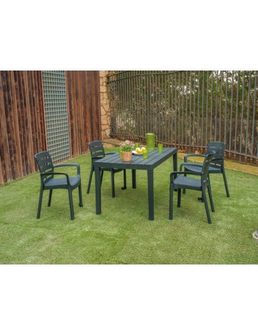 MESA  RESINA  ANTRACITA  SUMATRA  137X78CM  SUM028AN