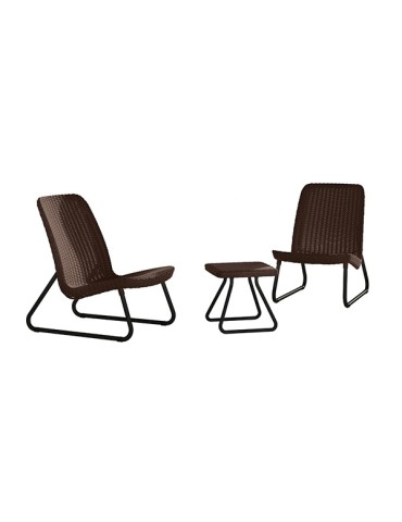 CONJUNTO  RATTAN  RIO  3P.  MARRON  -  211426