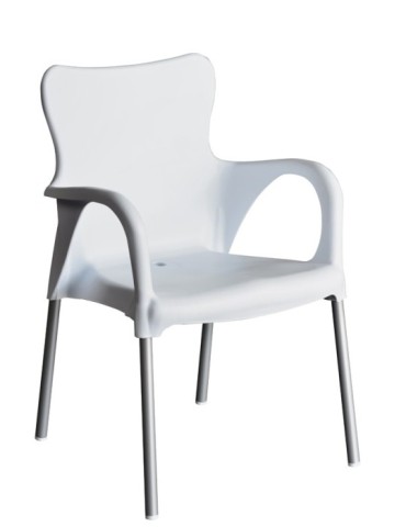 SILLON  RESINA  BLANCO/ALUMINIO  -  8306AL01