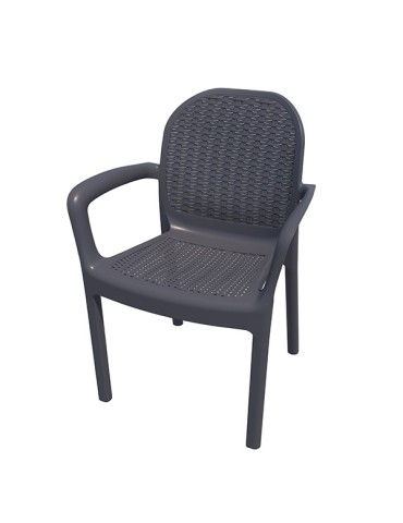 SILLON  RESINA  RATAN  MIRANDA  ANTRACITA  -  8298-06