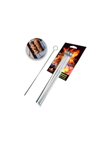 PINCHO  BARBACOA  INOX  12UNID  40  CM  4360047