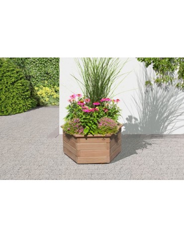 JARDINERA  HEXAGONAL  MADERA  60X35  CM  61021