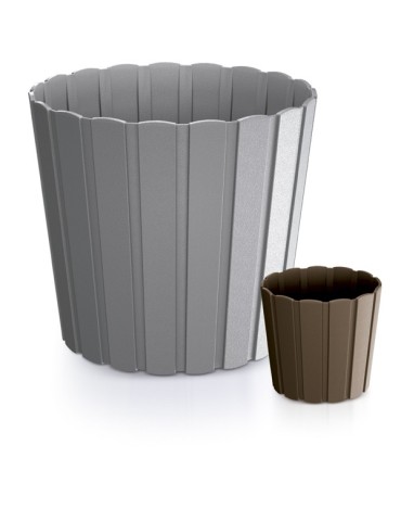 MACETA  GRIS  BOARDEE  7L  24X21  CM  DDE240GR