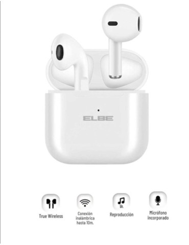 AURICULAR  BLUETOOTH  WIRELESS  BLANCO  -  ABTWS-003-B