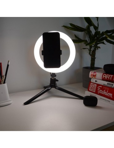 KIT  STUDIO  LIVE  ARO  LUZ  LED  SELFIS  +  TRIPODE  -  BXYOUTUB01