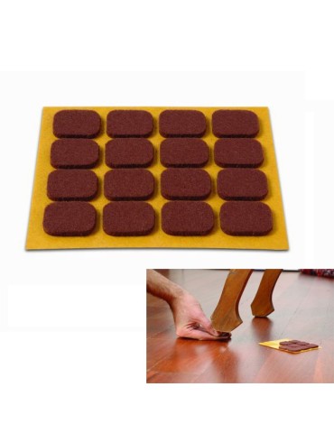 FIELTRO  ADH.  RECTANG.MARRON  16X20  MM  B70720M