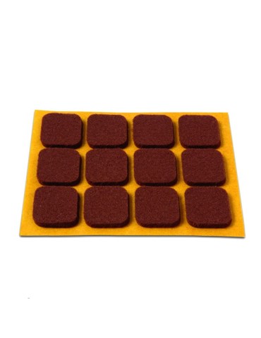 FIELTRO  ADH.  RECTANG.MARRON  20X23  MM  B70740M