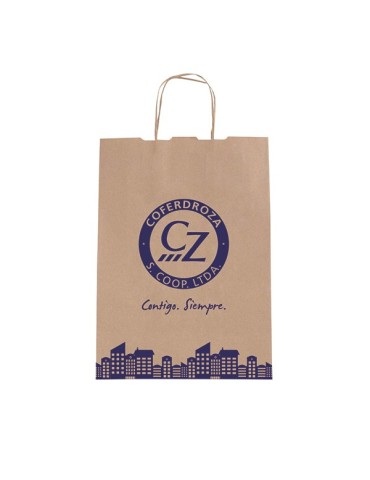 BOLSA  PAPEL  KRAFT  ASA  C/350  23+11X31CM