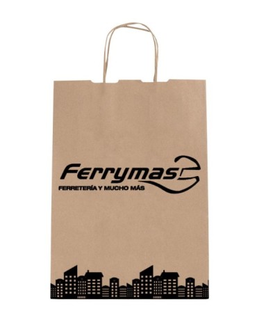 BOLSA  PAPEL  KRAFT  ASA  C/350  23+11X31CM