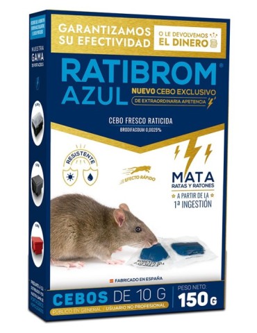 RATICIDA  CEBO  FRESCO  AZUL  150  GR  D01.500