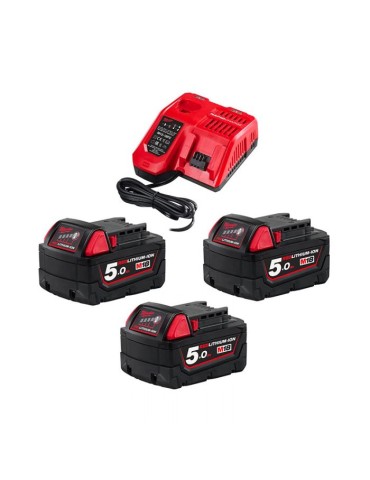 MILWAUKEE KIT M18FPD2+M18FSAG125X+3BATERIAS + CARG