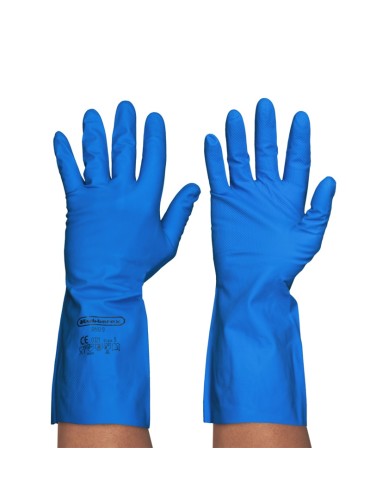 GUANTE NITRILO SATINADO AZUL RUBBEREX RNU9(248) S