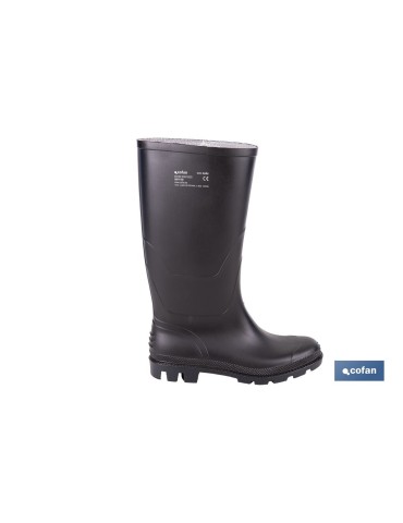 BOTA AGUA MONOCOLOR NEGRA ALTA T-37